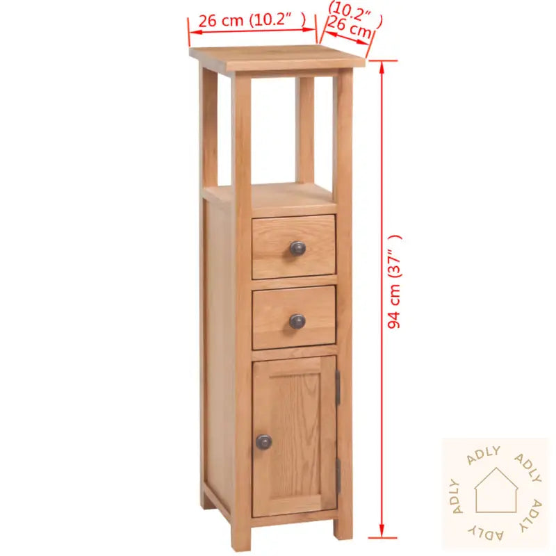 Hjørneskap 26X26X94 Cm Heltre Eik