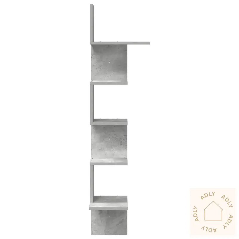 Veggmontert Hjørnehylle Betonggrå 32X32X127,5 Cm Konstruert Tre