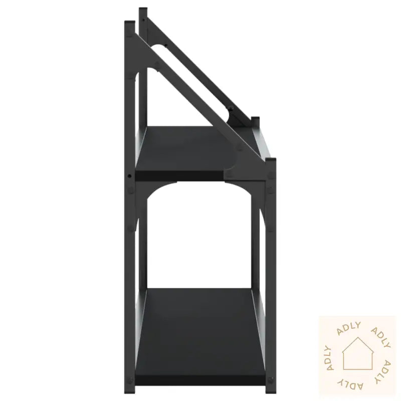 Vegghylle 3 Etasjer Svart 80X21X51 Cm Konstruert Tre