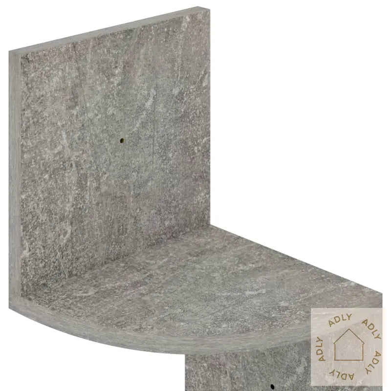 Veggmontert Hjørnehylle Betonggrå 19X19X123 Cm Konstruert Tre