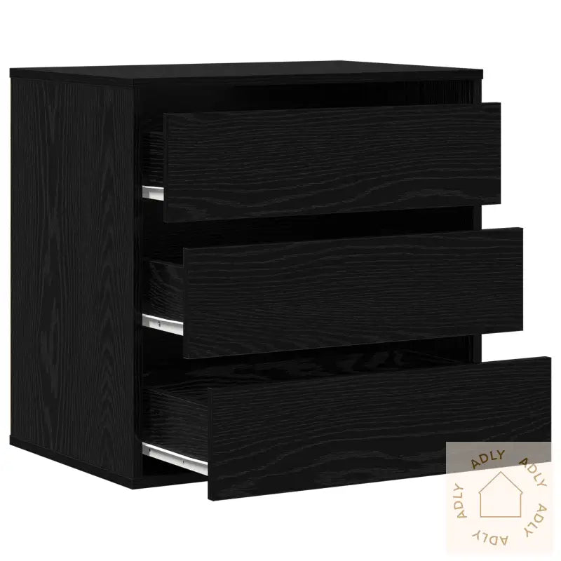 Hjørnekommode Svart Eik 60X41X58 Cm Konstruert Tre