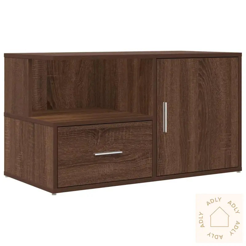 Hjørneskap Brun Eik 200X40X45 Cm Konstruert Tre
