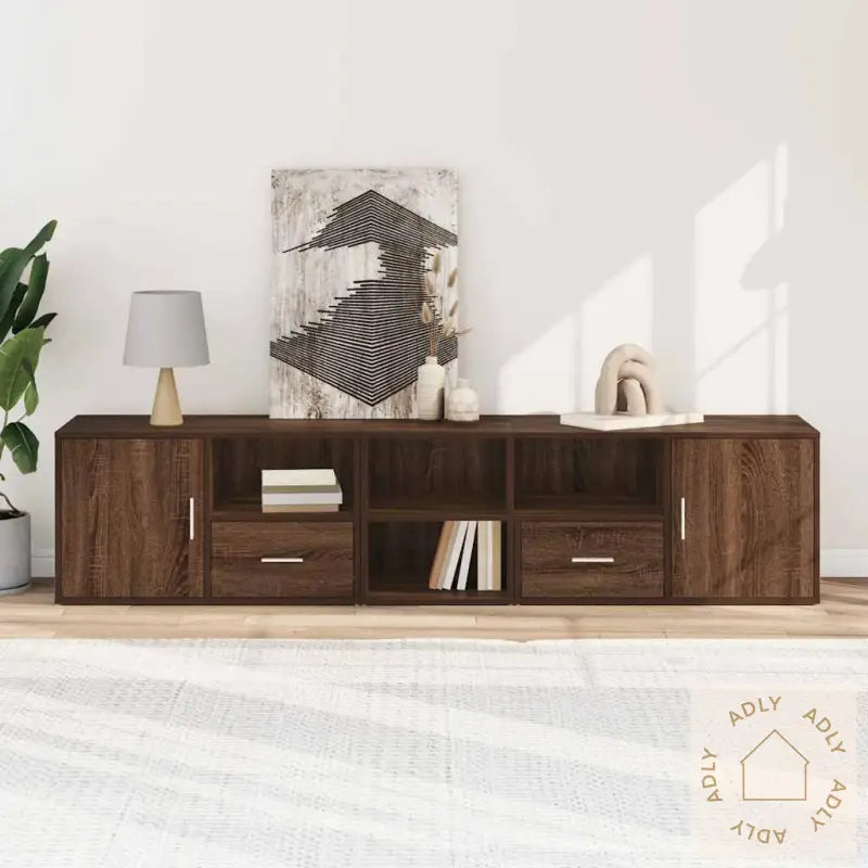 Hjørneskap Brun Eik 200X40X45 Cm Konstruert Tre