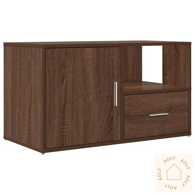 Hjørneskap Brun Eik 200X40X45 Cm Konstruert Tre