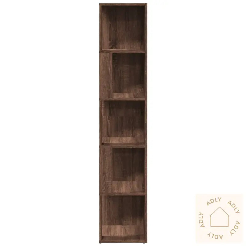 Hjørneskap Brun Eik 33X33X164,5 Cm Konstruert Tre