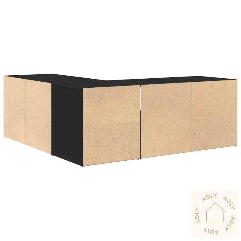 Hjørneskap Svart 200X40X45 Cm Konstruert Tre