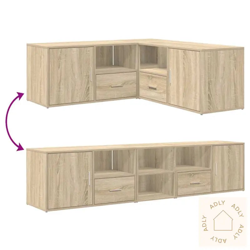 Hjørneskap Sonoma Eik 200X40X45 Cm Konstruert Tre