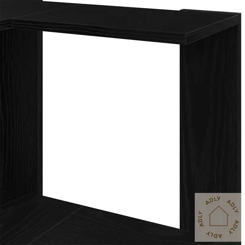 Hjørnebokhylle 5-Tiers Svart Eik 50X50X179 Cm Treverk