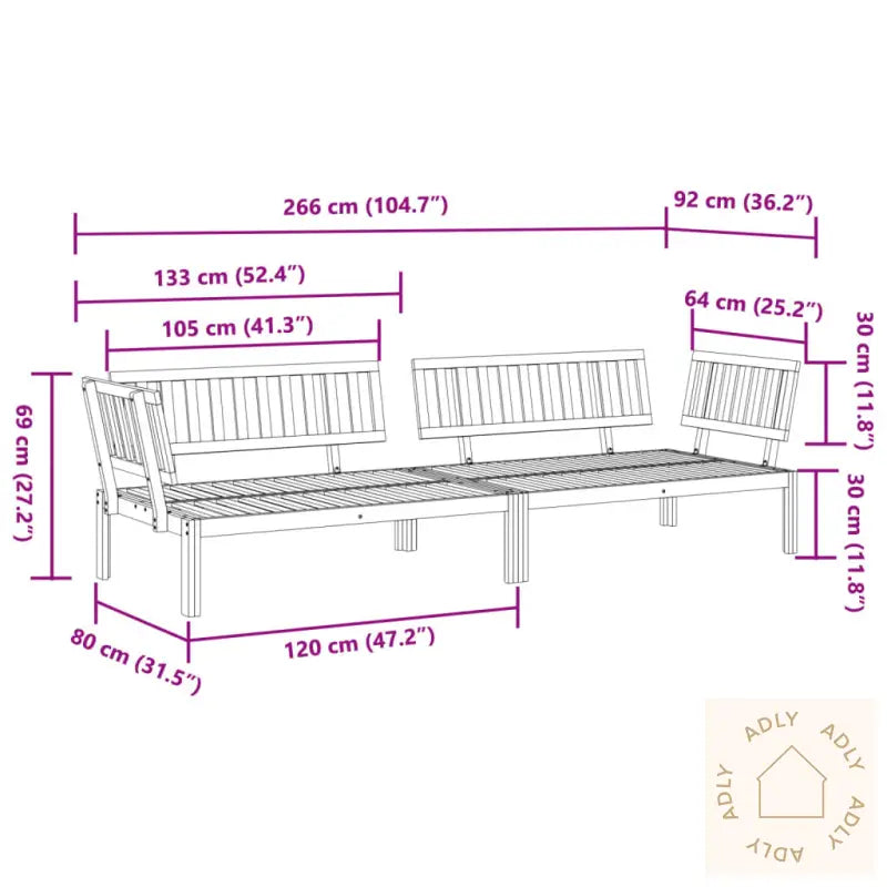 Utendørs Hjørnesofa Paller 2 Stk Heltre Akasie