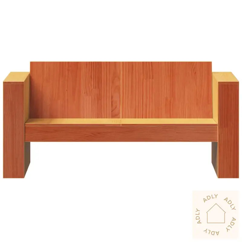 Hagesofa 2-Seters Voksbrun 134X60X62 Cm Heltre Furu