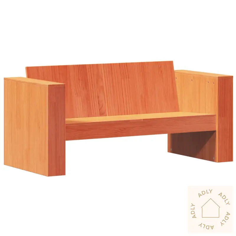 Hagesofa 2-Seters Voksbrun 134X60X62 Cm Heltre Furu