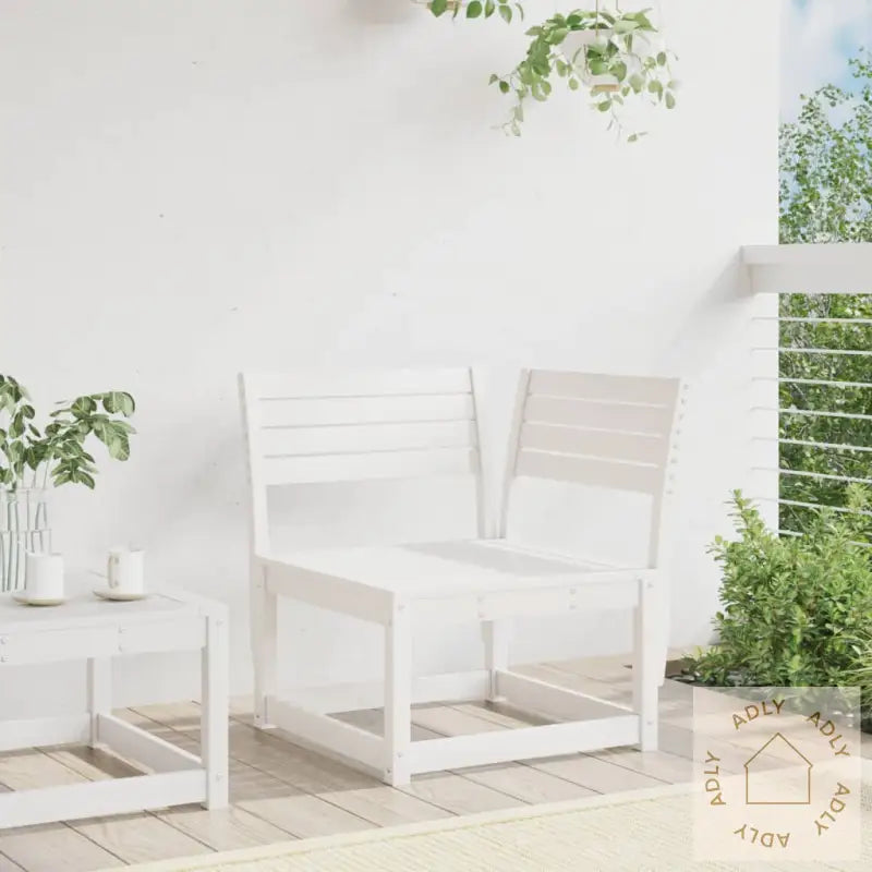 Hagesofa For Hjørne Hvit 73X73X78 Cm Heltre Furu