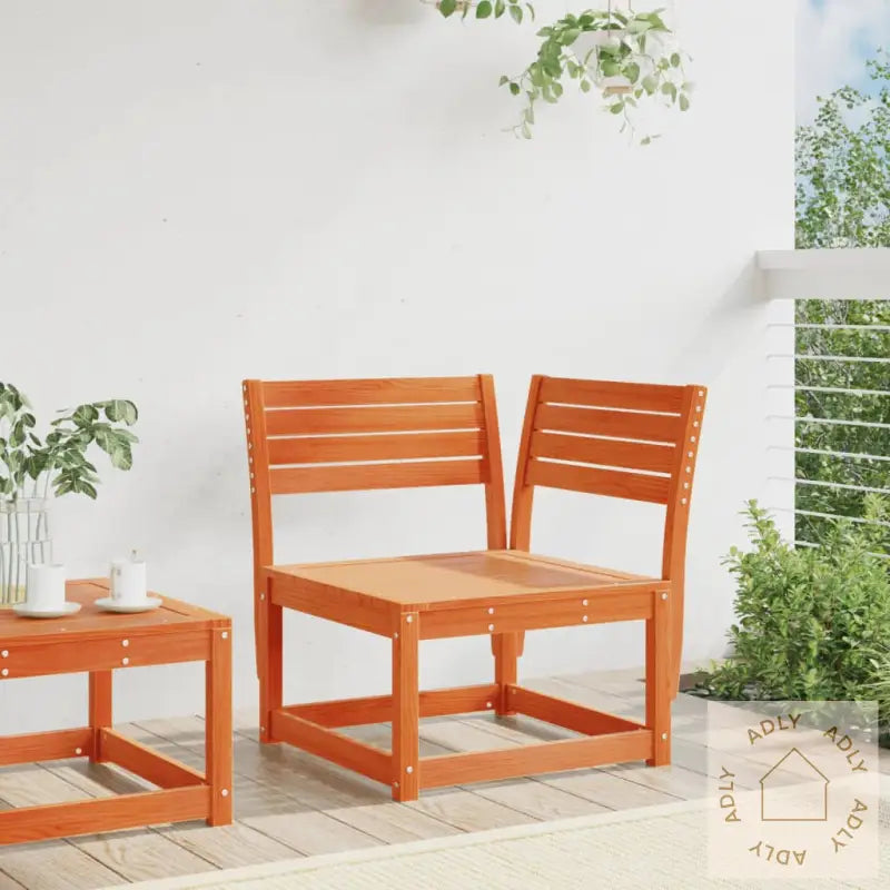 Hagesofa For Hjørne Voksbrun 73X73X78 Cm Heltre Furu
