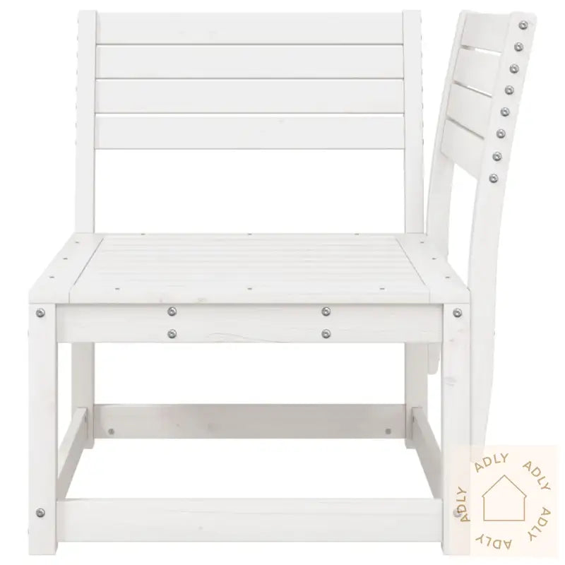 Hagesofa For Hjørne Hvit 73X73X78 Cm Heltre Furu