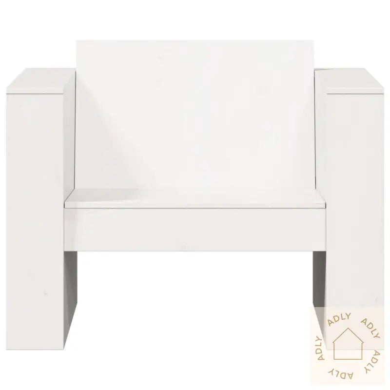 Hagesofa Hvit 79X60X62 Cm Heltre Furu