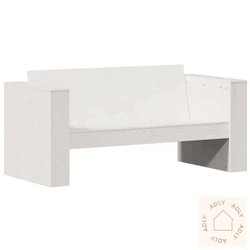 Hagesofa 2-Seters Hvit 134X60X62 Cm Heltre Furu