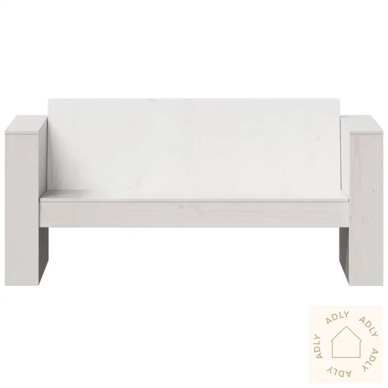 Hagesofa 2-Seters Hvit 134X60X62 Cm Heltre Furu