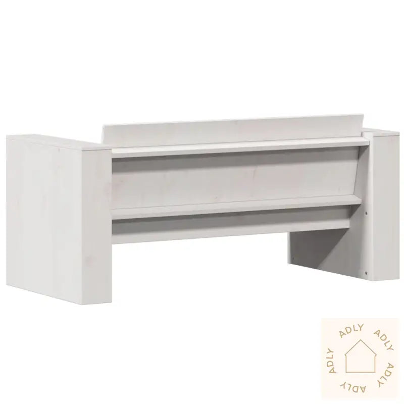 Hagesofa 2-Seters Hvit 134X60X62 Cm Heltre Furu