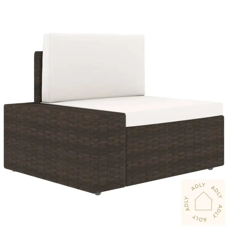 Hagesofagruppe Med Puter 8 Deler Polyrotting Brun