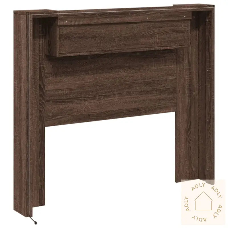 Hodegavl Skap Med Led Brun Eik 120X16,5X103,5 Cm