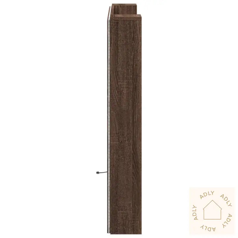 Hodegavl Skap Med Led Brun Eik 120X16,5X103,5 Cm