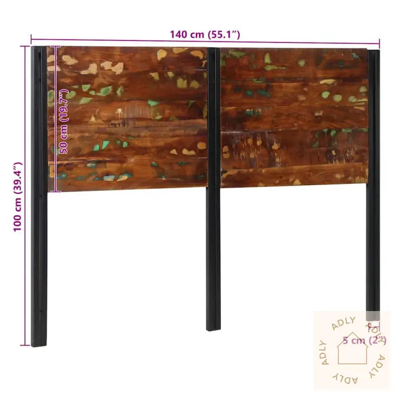 Sengegavl 140 Cm Gjenvunnet Heltre Og Jern