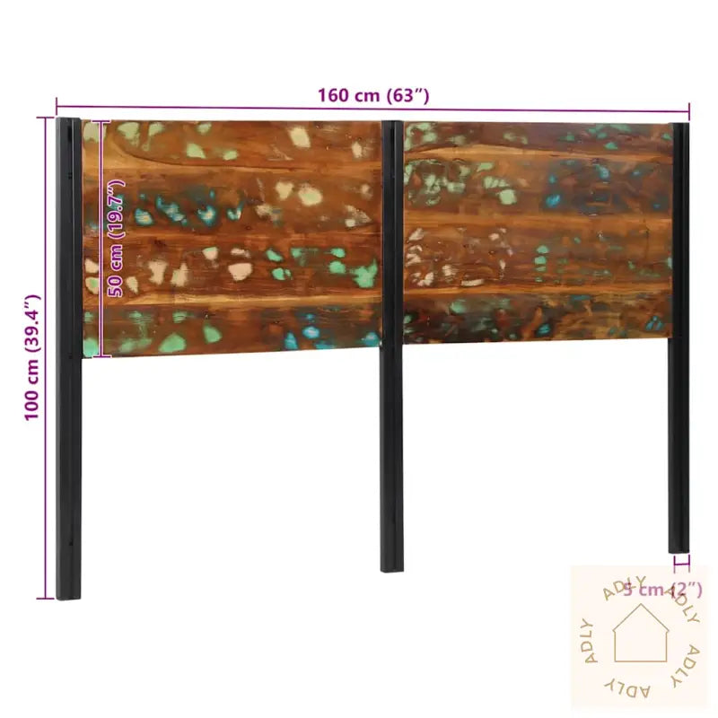 Sengegavl 160 Cm Gjenvunnet Heltre Og Jern