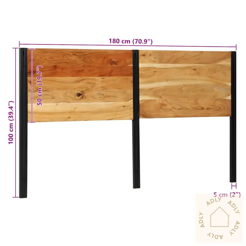 Sengegavl 180 Cm Heltre Akasie Og Jern