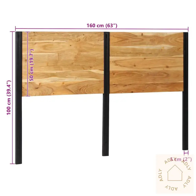 Sengegavl 160 Cm Heltre Akasie Og Jern