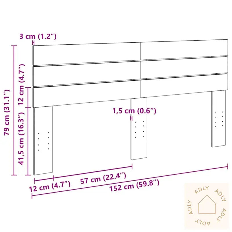 Sengegavl 150 Cm Heltre Eik