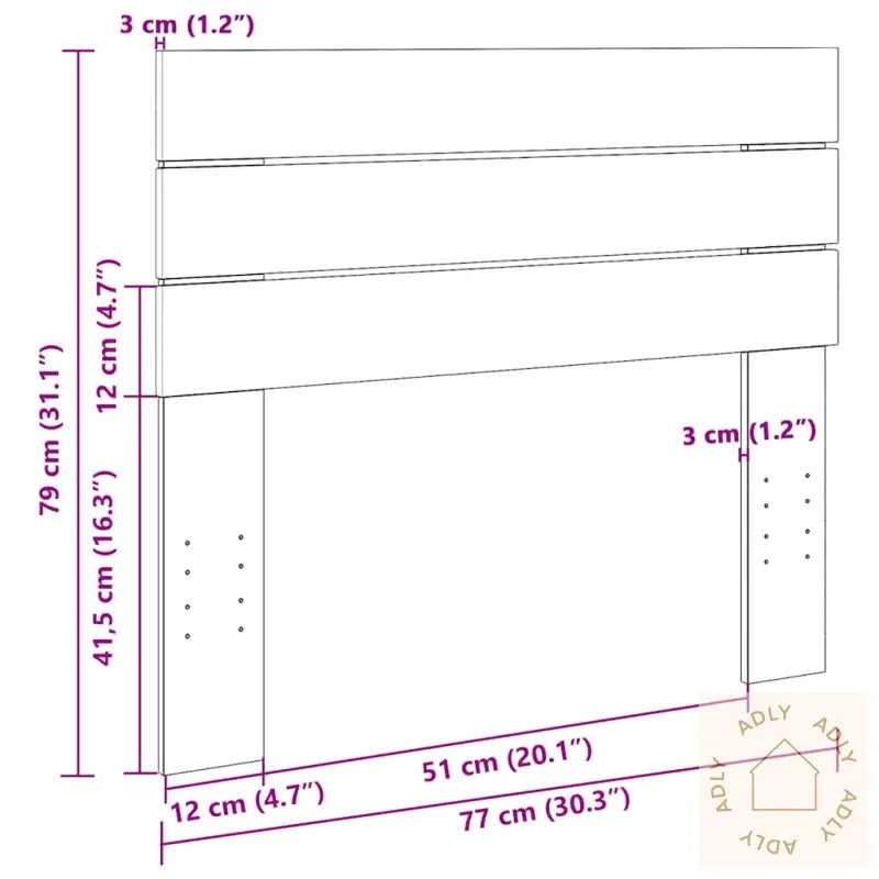 Sengegavl 75 Cm Heltre Eik
