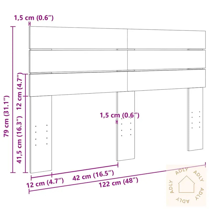 Sengegavl 120 Cm Heltre Eik