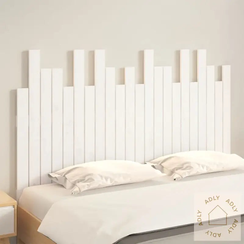 Veggmontert Sengegavl Hvit 140X3X80 Cm Heltre Furu