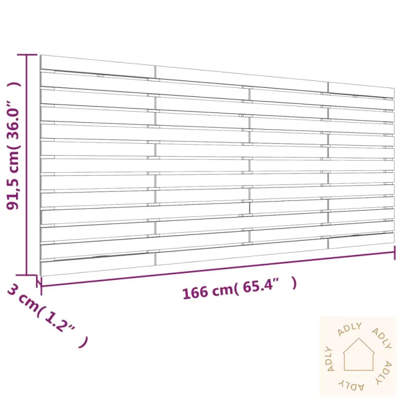 Veggmontert Hodegavl Honningbrun 166X3X91,5 Cm Heltre Furu