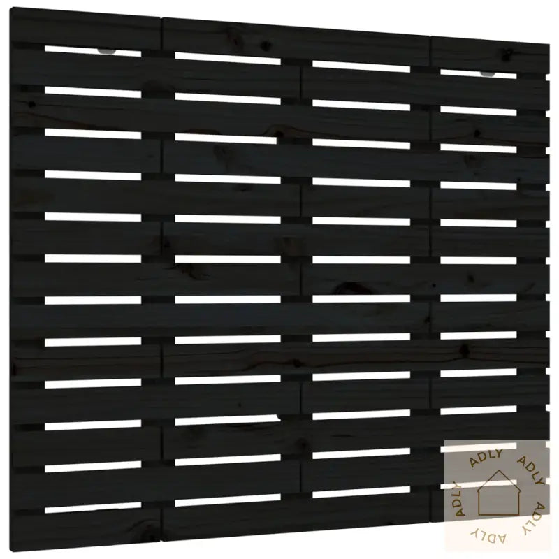 Veggmontert Sengegavl Svart 106X3X91,5 Cm Heltre Furu