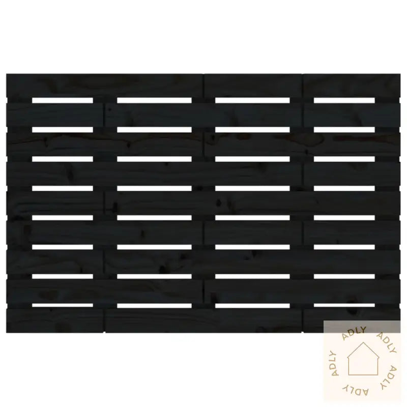 Veggmontert Sengegavl Svart 106X3X63 Cm Heltre Furu