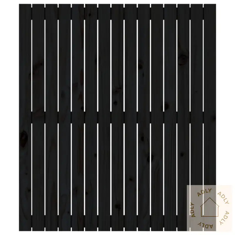 Veggmontert Sengegavl Svart 95,5X3X110 Cm Heltre Furu