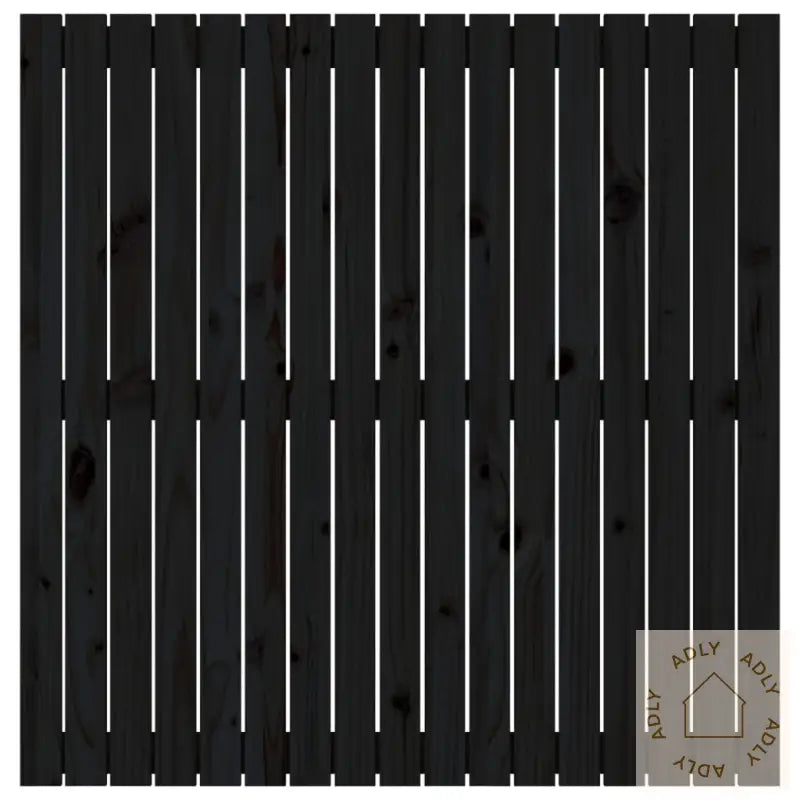 Veggmontert Sengegavl Svart 108X3X110 Cm Heltre Furu
