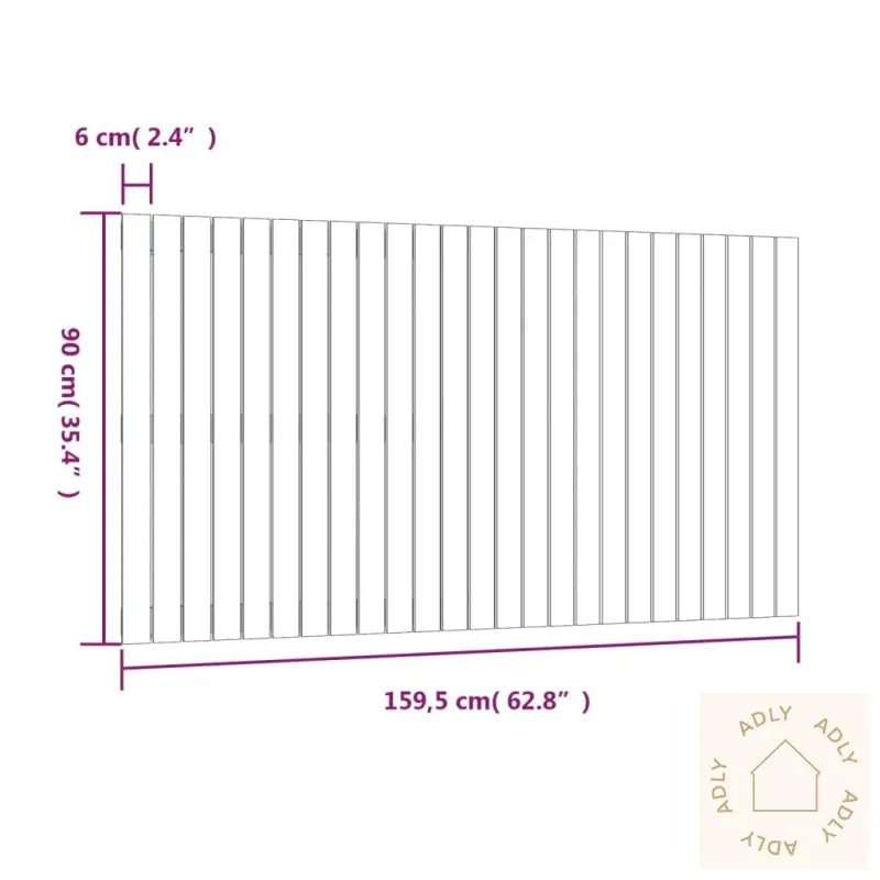 Veggmontert Hodegavl 159,5X3X90 Cm Heltre Furu