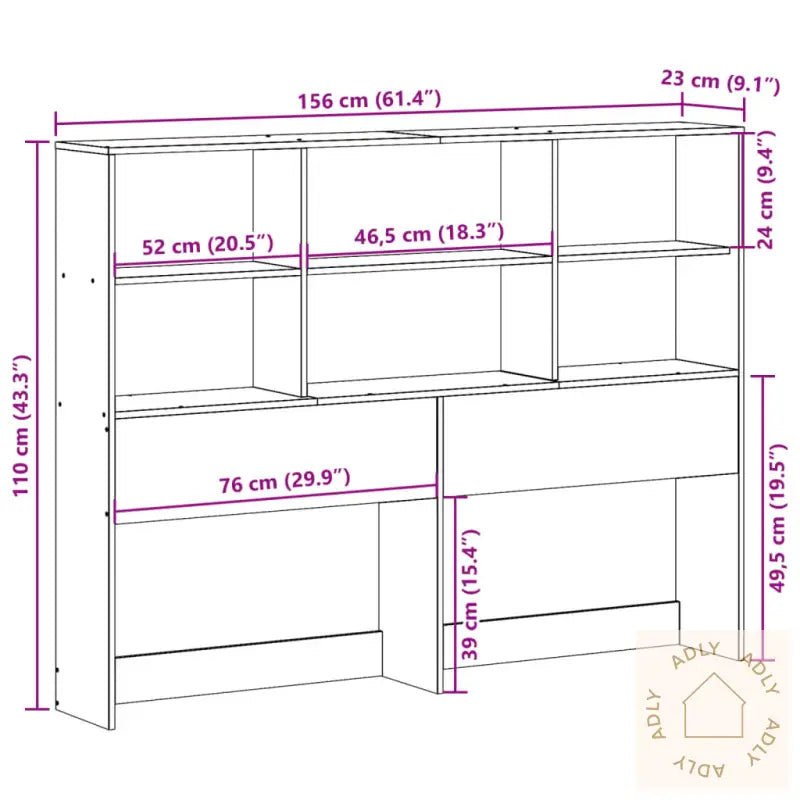Hodegavl Med Oppbevaring 150 Cm Heltre Furu