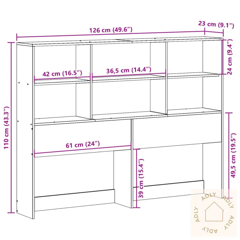 Hodegavl Med Oppbevaring Hvit 120 Cm Heltre Furu