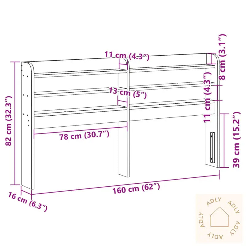 Hodegavl Med Hylle 150 Cm Heltre Furu