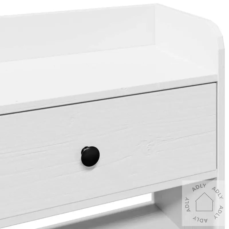 Hodegavl Med Oppbevaring Hvit 135 Cm Heltre Furu