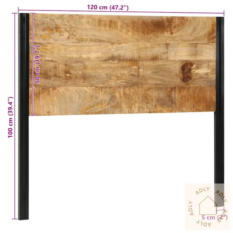 Sengegavl 120 Cm Heltre Mango Og Jern
