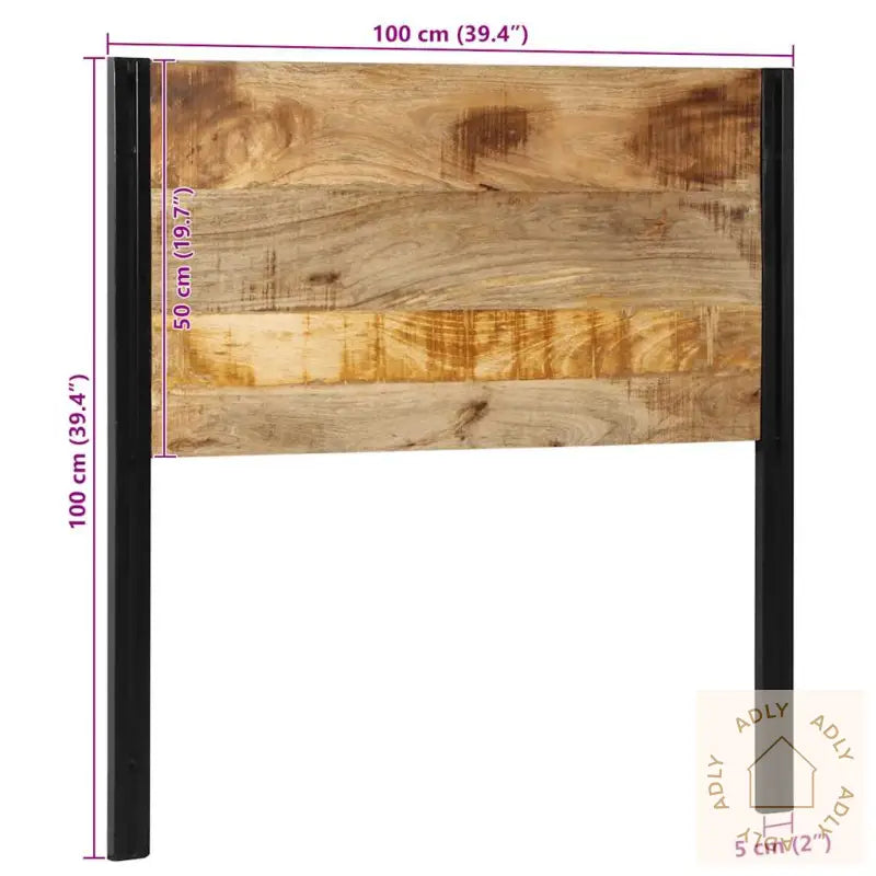 Sengegavl 100 Cm Heltre Mango Og Jern