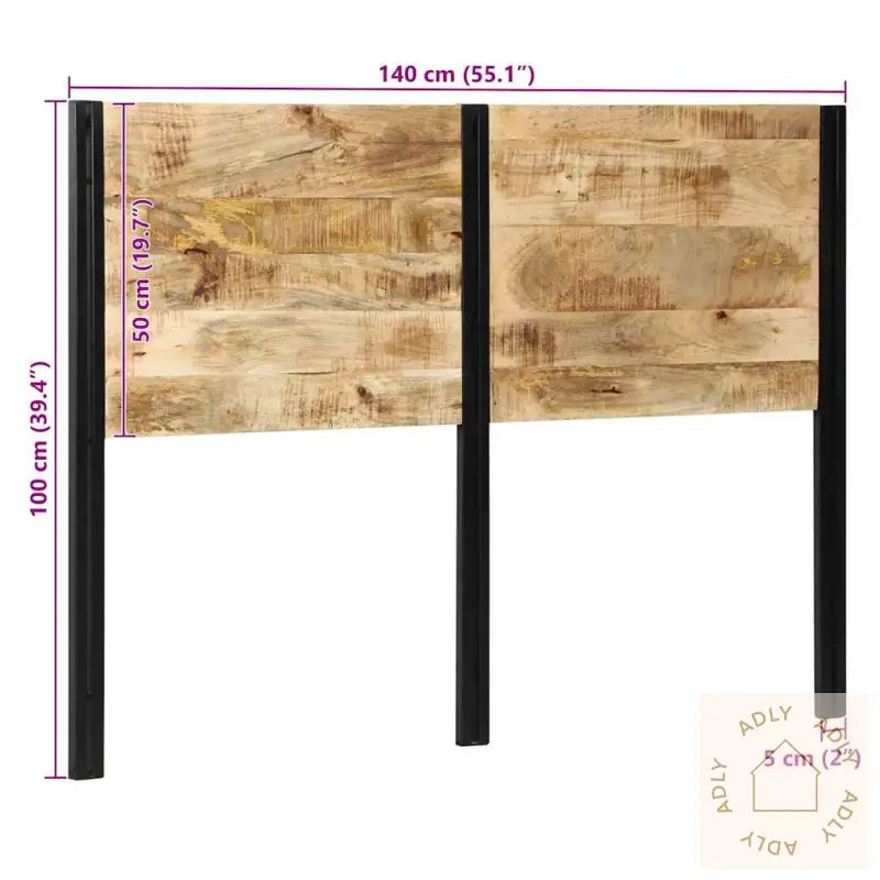 Sengegavl 140 Cm Heltre Mango Og Jern