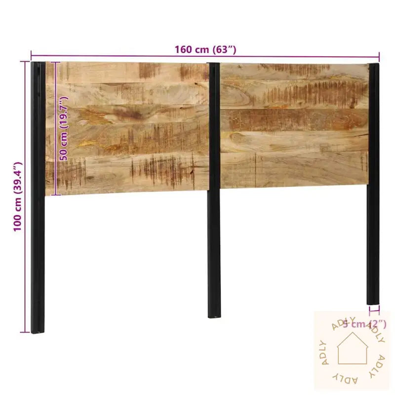 Sengegavl 160 Cm Heltre Mango Og Jern