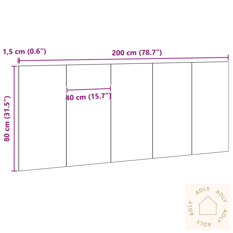 Seng Hodegavl Svart Eik 200X1,5X80 Cm Ingeniørtre