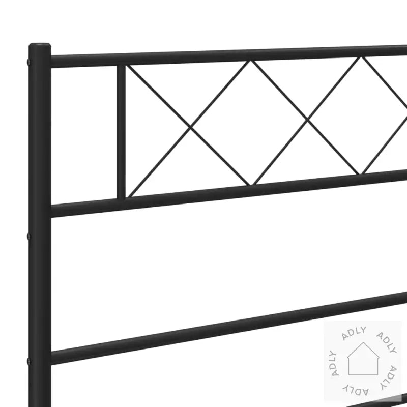 Sengegavl I Metall Svart 75 Cm