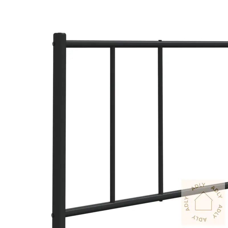 Sengegavl I Metall Svart 120 Cm